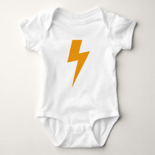 Body Para Bebê Energia do Trovão Amarelo Impresso