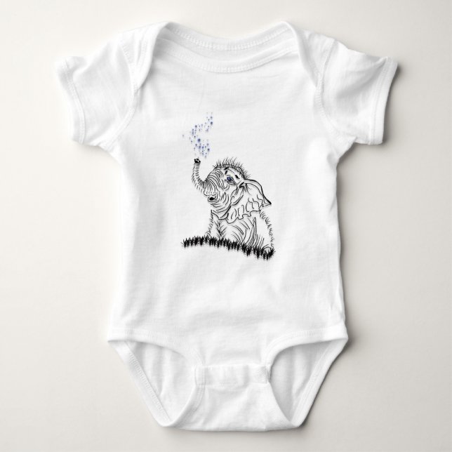 Body Para Bebê Energia Elefante (Frente)