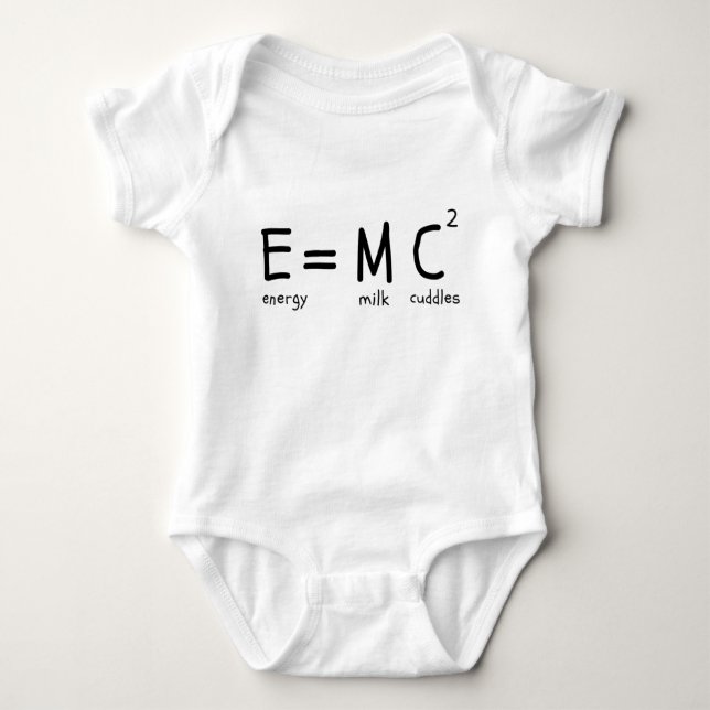 Body Para Bebê Energy Milk Cuddles Cute Engraçado Cientista (Frente)