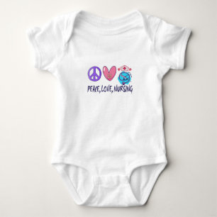 Body Para Bebê Enfermagem do Amor pela Paz