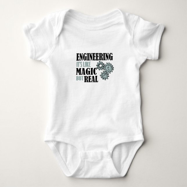 Body Para Bebê Engineering - It's Like Magic But Real (Frente)