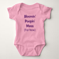 Engraçada Poopa Mess Poop Humor Baby Girl Romper