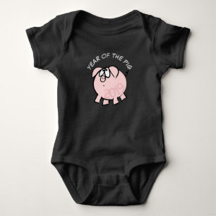 Body Para Bebê Engraçado 4 ilustração de desenho cor-de-rosa P