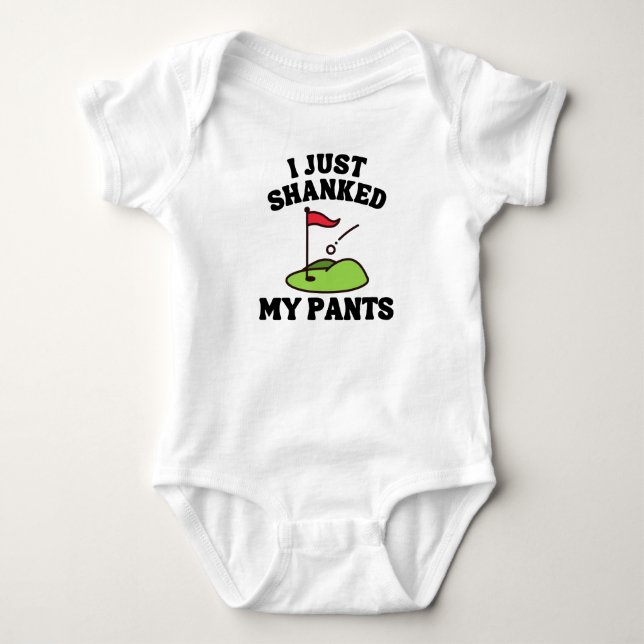 Body Para Bebê Engraçado Acabei de Estragar Minha Calça de Golfe (Frente)