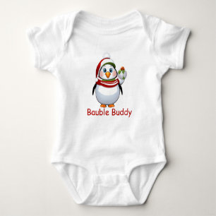 Body Para Bebê Engraçado Bauble Buddy Penguin Natal