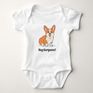Body Para Bebê Engraçado, Corgi Puppy.