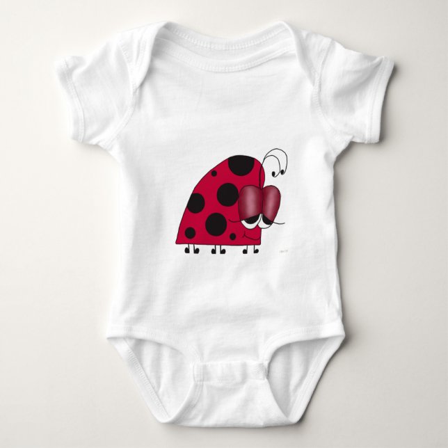 Body Para Bebê Engraçado e Euphoric Ladybug (Frente)