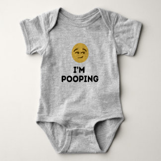 Body Para Bebê Engraçado "Estou Pooping".