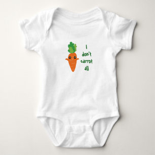 Body Para Bebê Engraçado eu não faço cenoura todos os desenhos