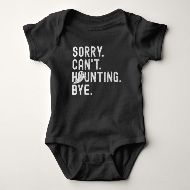 Body Para Bebê Engraçado Fantasma Assombrando Retro Halloween (Frente)