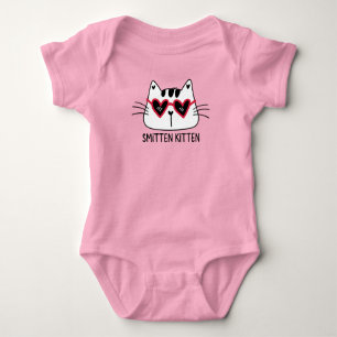 Body Para Bebê Engraçado Gatinho Namorados crianças óculos escuro
