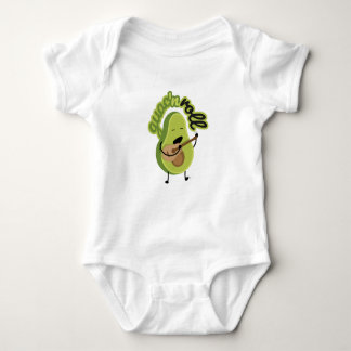 Body Para Bebê Engraçado Guac e Roll Avocado Bebê Suco