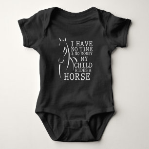 Body Para Bebê Engraçado Horse Cite Mãe com Filha Andando