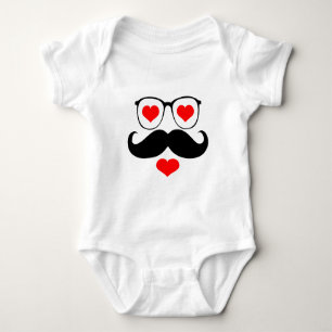 Body Para Bebê Engraçado Mustache