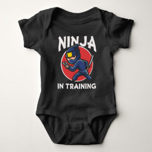 Body Para Bebê Engraçado Ninja Kid em treinamento