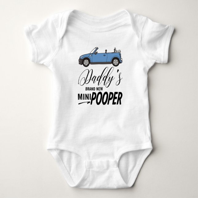 Body Para Bebê Engraçado - Pai Mini Pooper Baby Design (Frente)