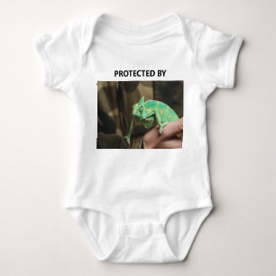 Body Para Bebê Engraçado Personalizado Protegido Por Chameleon Li