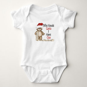 Body Para Bebê Engraçado quem precisa o papai noel Opa