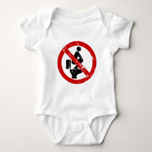 Body Para Bebê Engraçado sem pés no assento ⚠ símbolo tailandês ⚠