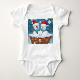 Body Para Bebê Engraçado Snowmen