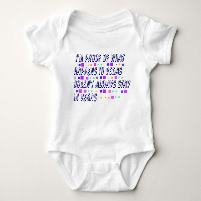 Body Para Bebê Engraçado Vegas Baby Onsie (Frente)