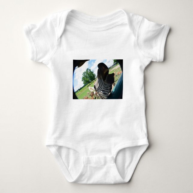 Body Para Bebê Engraçado Zebra (Frente)