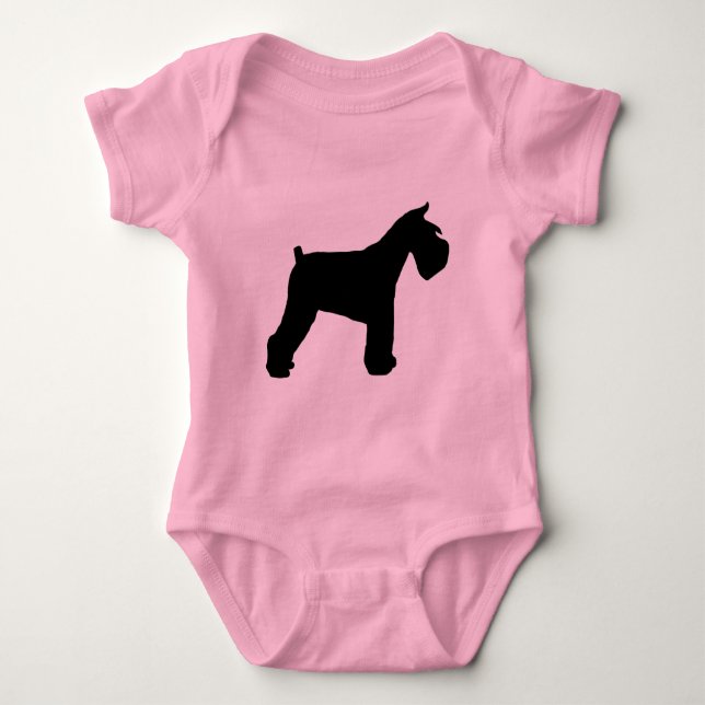 Body Para Bebê Engrenagem do Schnauzer (Frente)