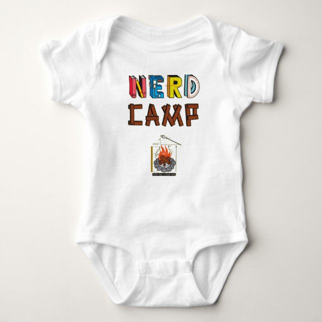 Body Para Bebê Engrenagem Nerdy do bebê (Frente)