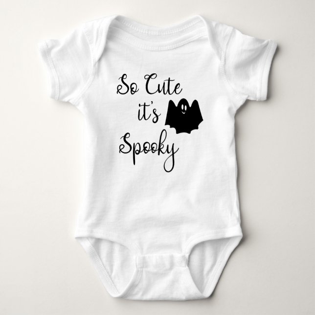 Body Para Bebê Então, bonito é Spookey (Frente)