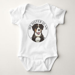 Body Para Bebê Entlebucher Mountain Dog Big Sister