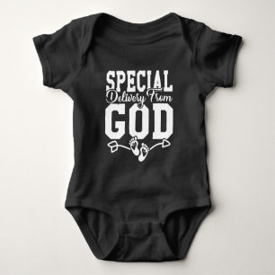 Body Para Bebê Entrega especial arte palavra Deus unissex