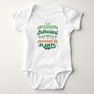 Body Para Bebê Entusiasta da arquitetura com plantas Vegan