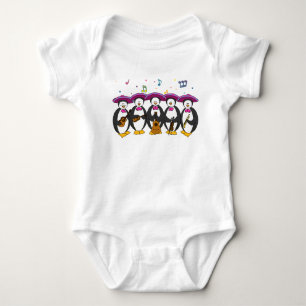 Body Para Bebê Equipamento do bebê dos pinguins do Mariachi