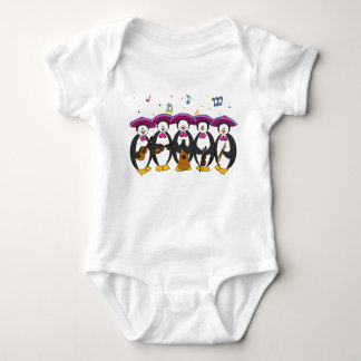 Body Para Bebê Equipamento do bebê dos pinguins do Mariachi