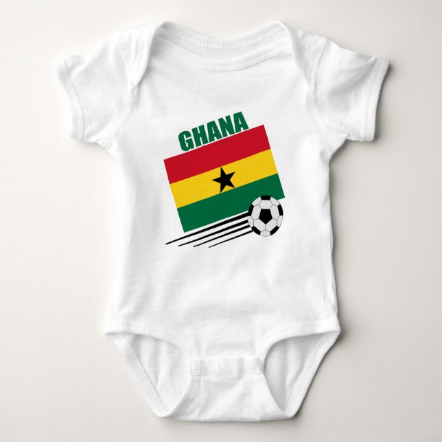 Body Para Bebê Equipe de futebol de Ghana (Frente)