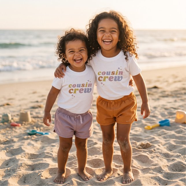 Body Para Bebê Equipe de Primos Retrô | Crianças Combinando (Criador carregado)