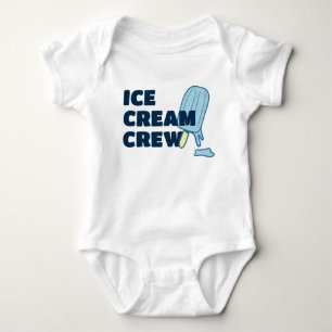 Body Para Bebê Equipe de Sorvete Azul