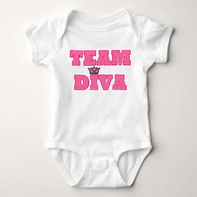 Body Para Bebê Equipe Diva Baby T-shirt (Frente)