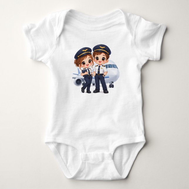 Body Para Bebê Equipe do Céu Duo (Frente)