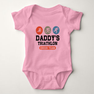 Body Para Bebê Equipe do elogio do Triathlon do pai