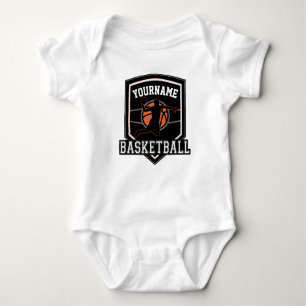 Body Para Bebê Equipe Personalizada de Jogador de Basquete