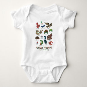 Body Para Bebê Eric Carle Felizes Juntos Amigos Florestais