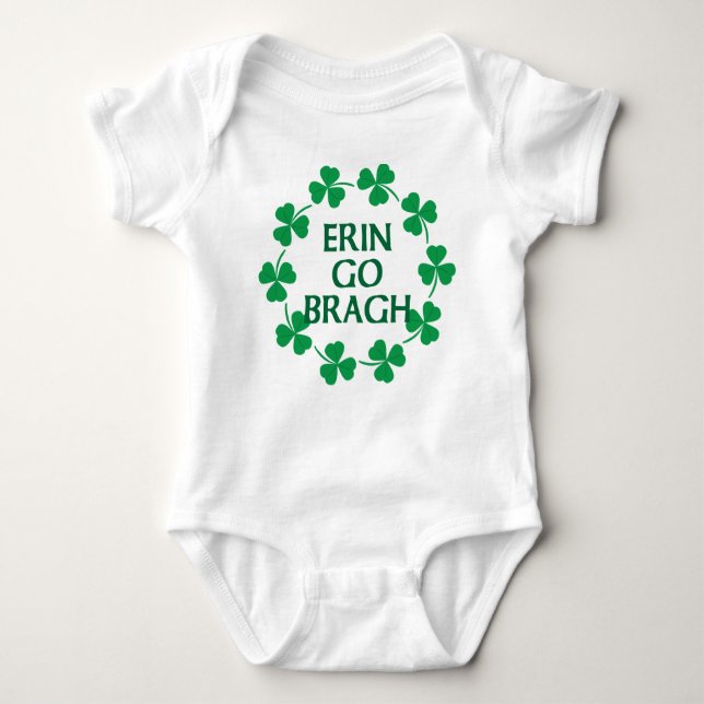 Body Para Bebê Erin vai círculo de Bragh dos trevos (Frente)