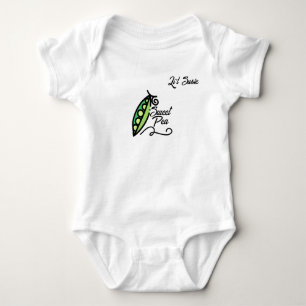 Body Para Bebê "Ervilha doce." com Vagem Personalizável