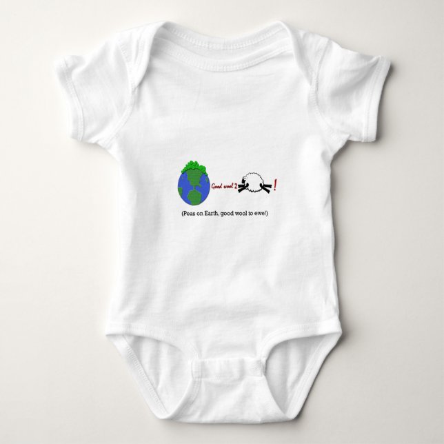Body Para Bebê Ervilhas na terra (Frente)