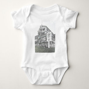 Body Para Bebê Esboço da casa de Parker - costa do jérsei