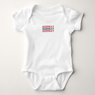 Body Para Bebê Escândalo moderno da noruega País Sinalizador Souv