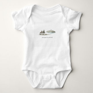Body Para Bebê Escapar e Descontrair – Moletom Branco Minimalista