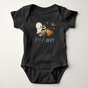 Body Para Bebê Esconde-Esconde Pequeno Fantasma de Halloween