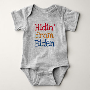 Body Para Bebê Escondido do Biden Funny Baby